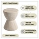 preview thumbnail 7 of 48, Loft 14" Modern MGO Side Table, Round Hourglass End Table, Indoor/Outdoor Accent Table for Patio