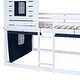 preview thumbnail 11 of 21, Full Size Bunk Wood House Bed with Tent