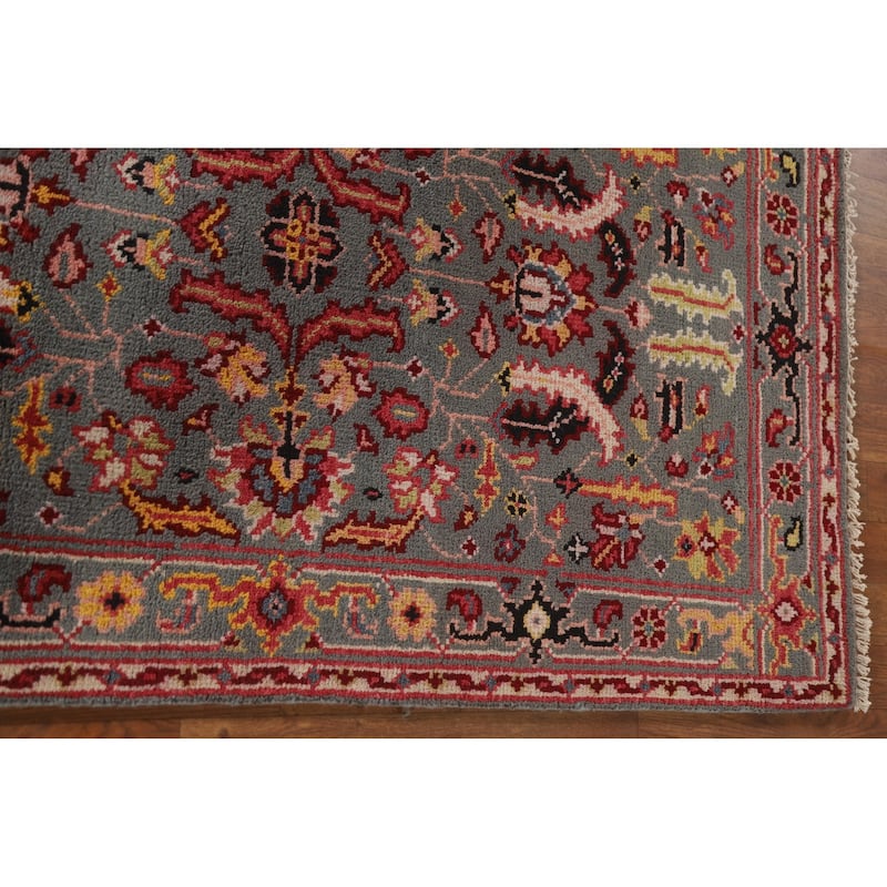 All-Over Gray Heriz Oriental Area Rug Handmade Wool Carpet - 3'1"x 5'3"