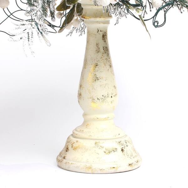 Shop Black Friday Deals On Kanstar Hurricane Centerpiece Led Candle Holder Battery Operated For Christmas Thanksgiving Wedding And Party Creamy White Overstock 25751855