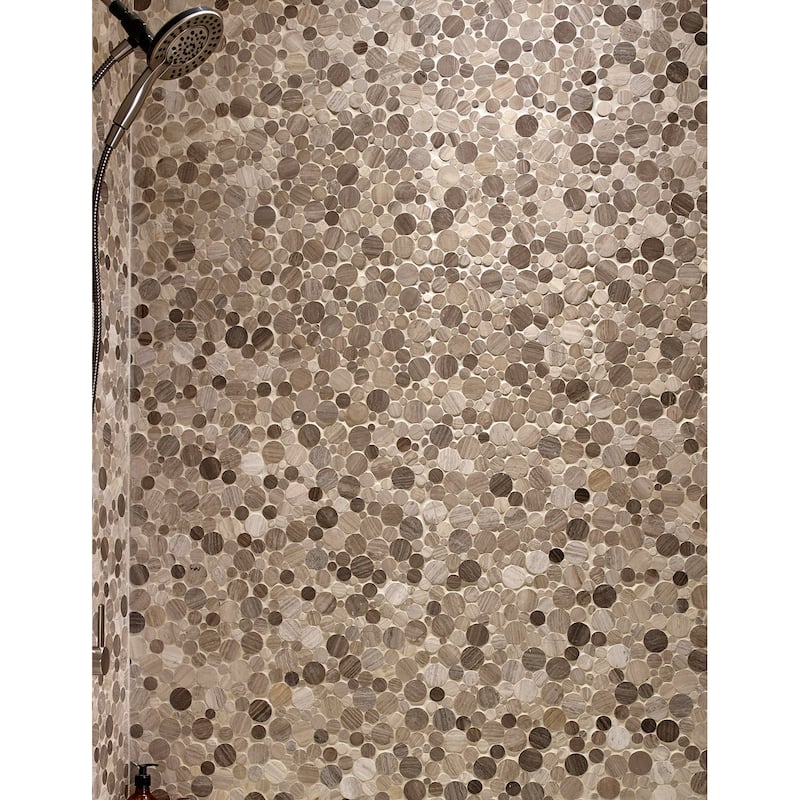 Ackland AKM-S-MA12X12PBP-CA Marvella - 12" x 12" Marble Pebble and