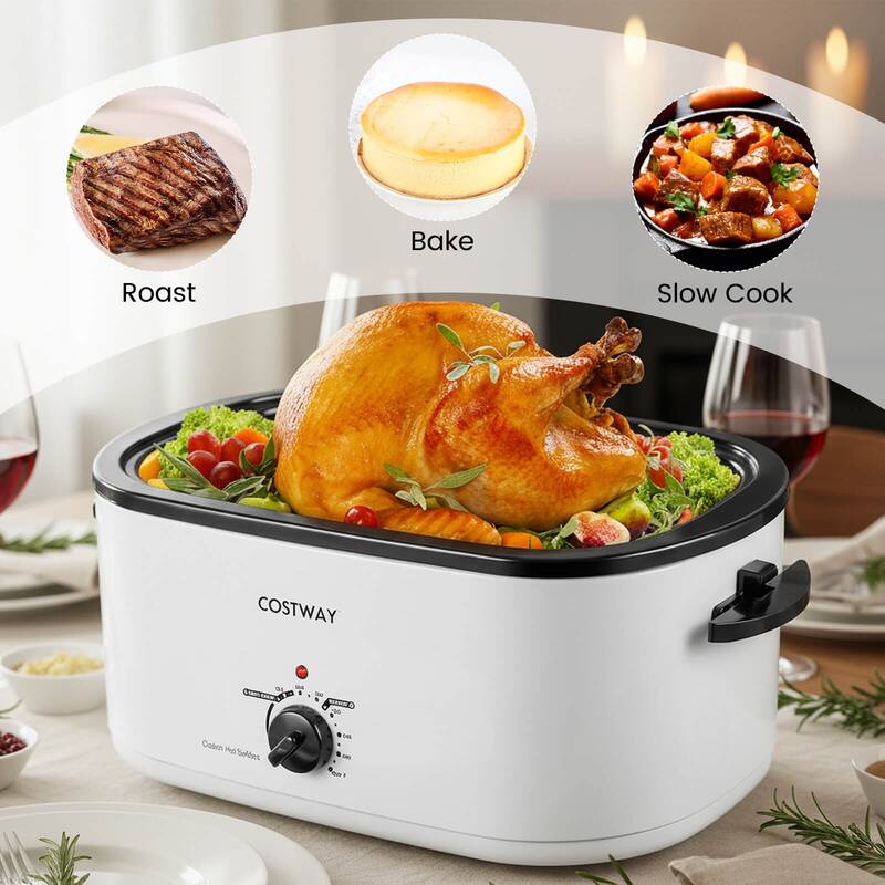 Costway 22 QT Electric Roaster Oven with Visible & Self-Basting Lid, - See Details