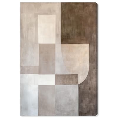Neutral Tone Blocks I Canvas by Art Remedy, Gallery Wrapped