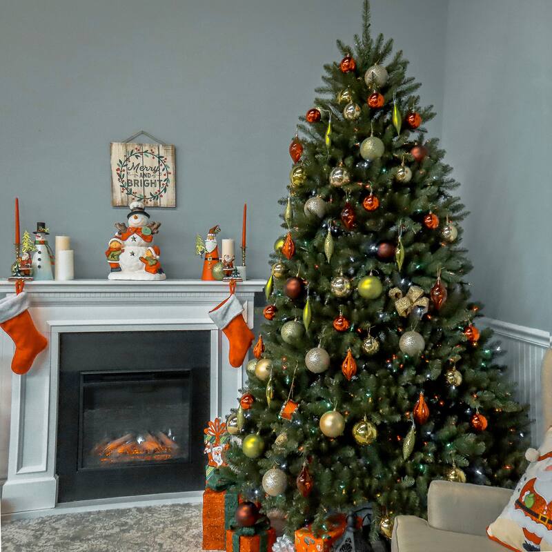 National Tree Company 7 ft. Dunhill Fir Tree with Multicolor Lights - 7 Foot