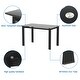 Simple Rectangular Glass Dining Table with Metal Legs - Bed Bath ...