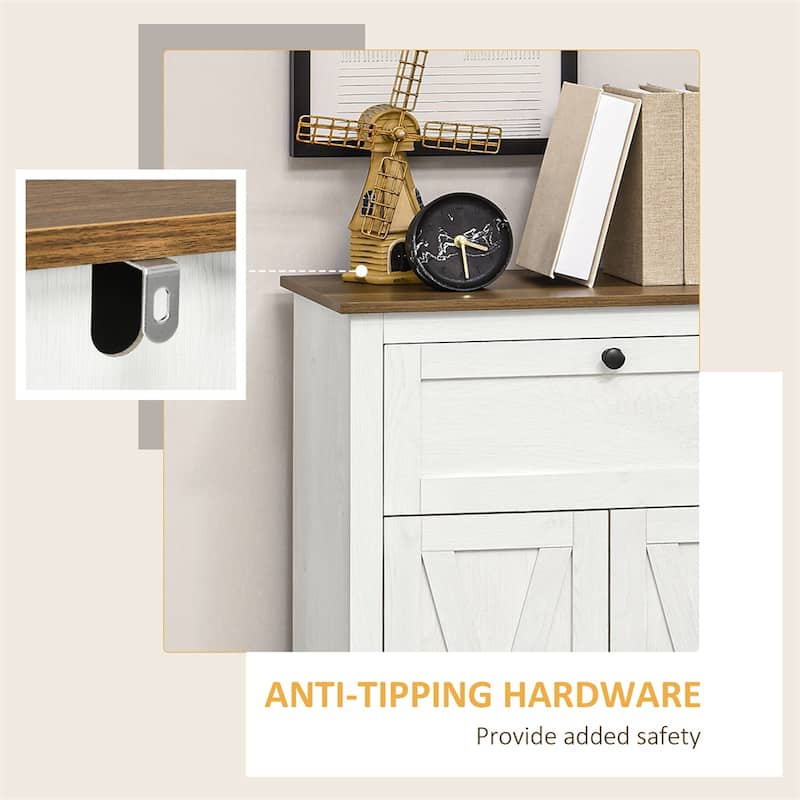 Kitchen Sideboard Storage Cabinet with Drawer and Adjustable Shelf
