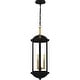 preview thumbnail 3 of 5, Crestfield 3-Light Matte Black Outdoor Hanging Lantern