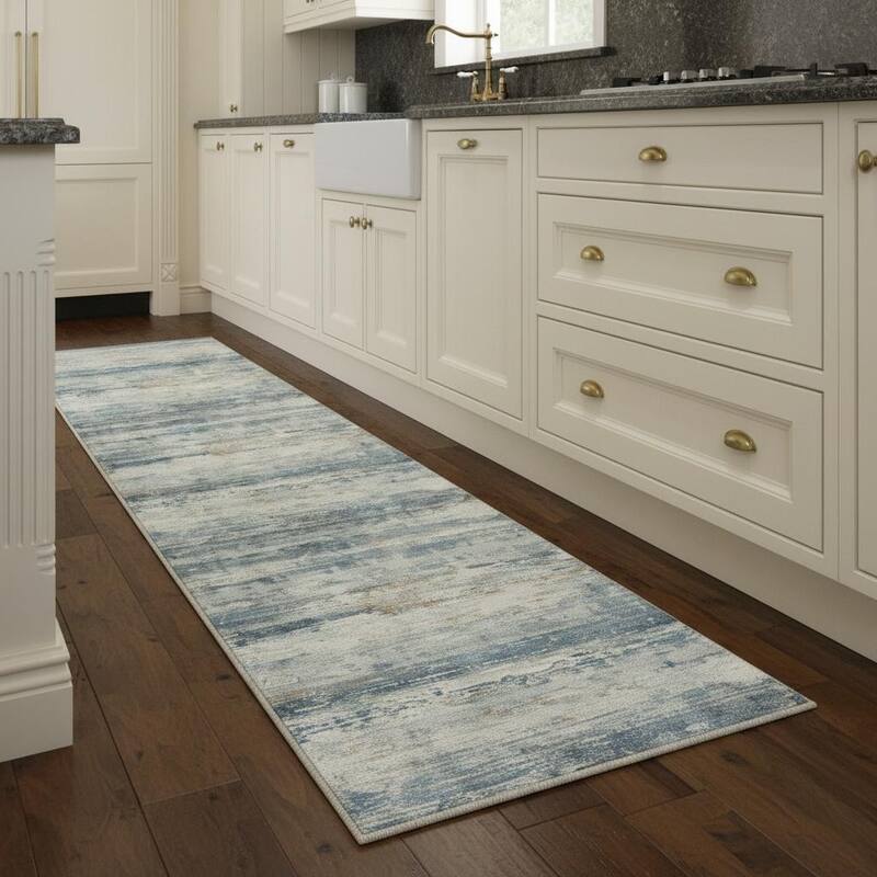 HomeRoots Abstract Traditional Rectangle Area Rug - 2' X 8'