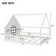 preview thumbnail 28 of 31, Full-Size Wood House Bed with Window and Fence, Full Bed Frame
