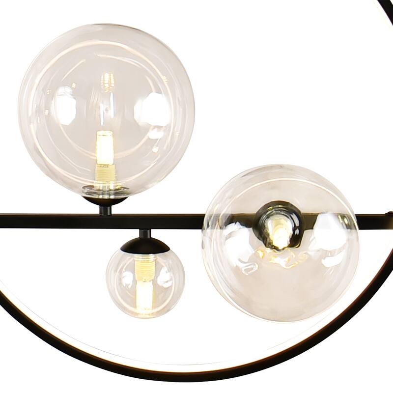 10-Light G9 Nordic Glass Strip Bubble Light Creative Chandelier