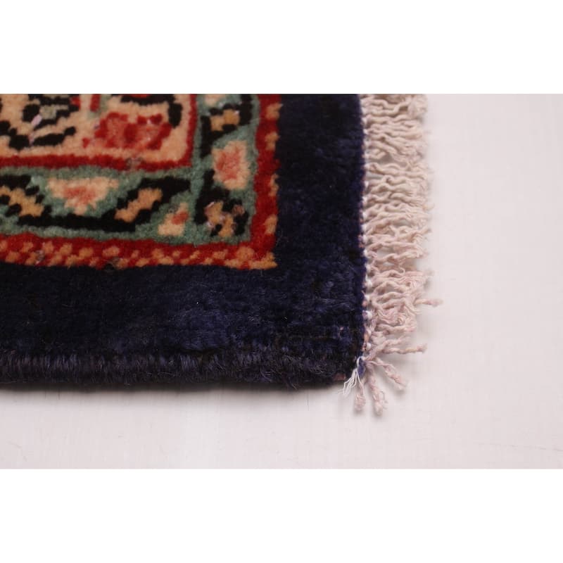 ECARPETGALLERY Hand-knotted Andelz Navy Wool Rug - 3'5 x 10'5