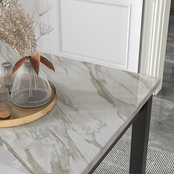 Edgar Faux Marble 3-Piece Counter Height Set