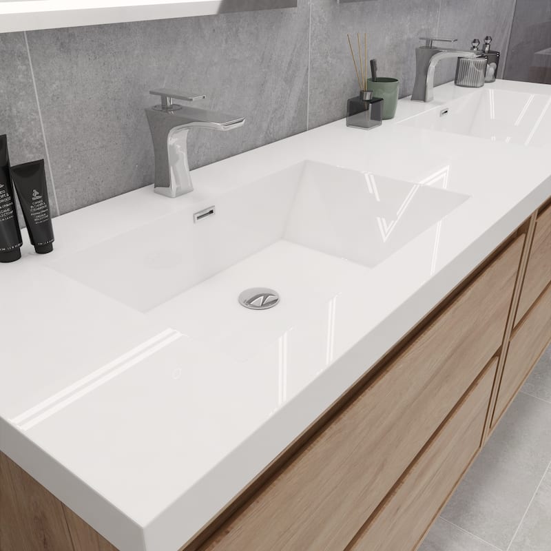Morava 72" Wall-mounted Vanity with Double Sink