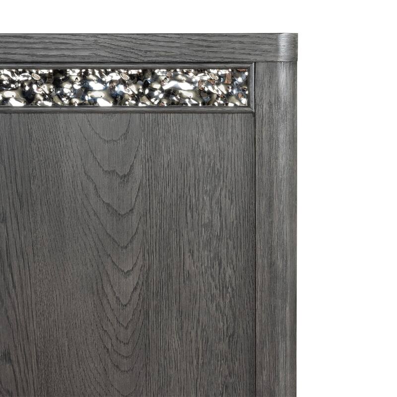 Furniture of America Piez Modern 3-Piece Ash Grey Wood Platform Bedroom Set with 1-Drawer Nightstand