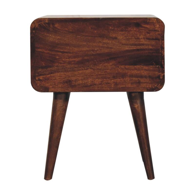 HomeRoots 22" Chestnut Solid Wood Two Drawer Nightstand