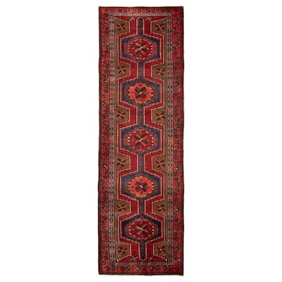ECARPETGALLERY Hand-knotted Konya Anatolian Red Wool Rug - 3'4 x 10'11