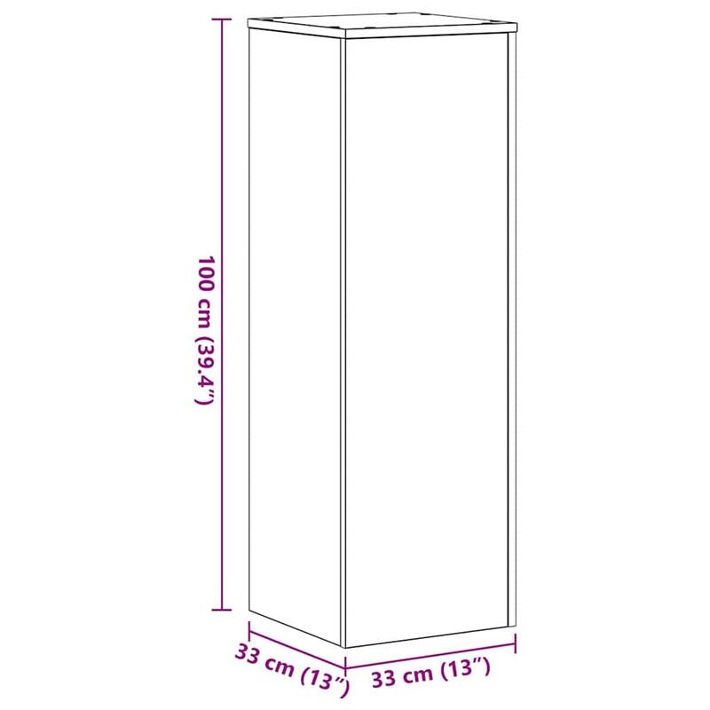 vidaXL Plant Stand Set of 2 Oak Engineered Wood