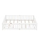 preview thumbnail 8 of 7, Queen Size Bed Floor Bed with Safety Guardrails and Door for Kids