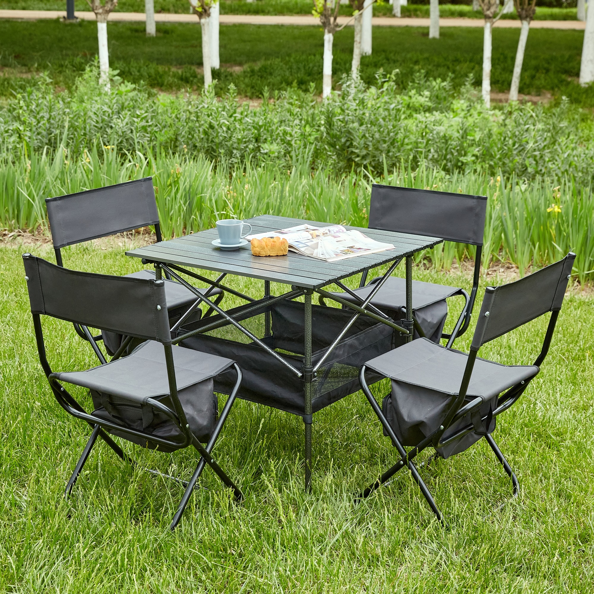 Garden fold away table and hotsell chairs