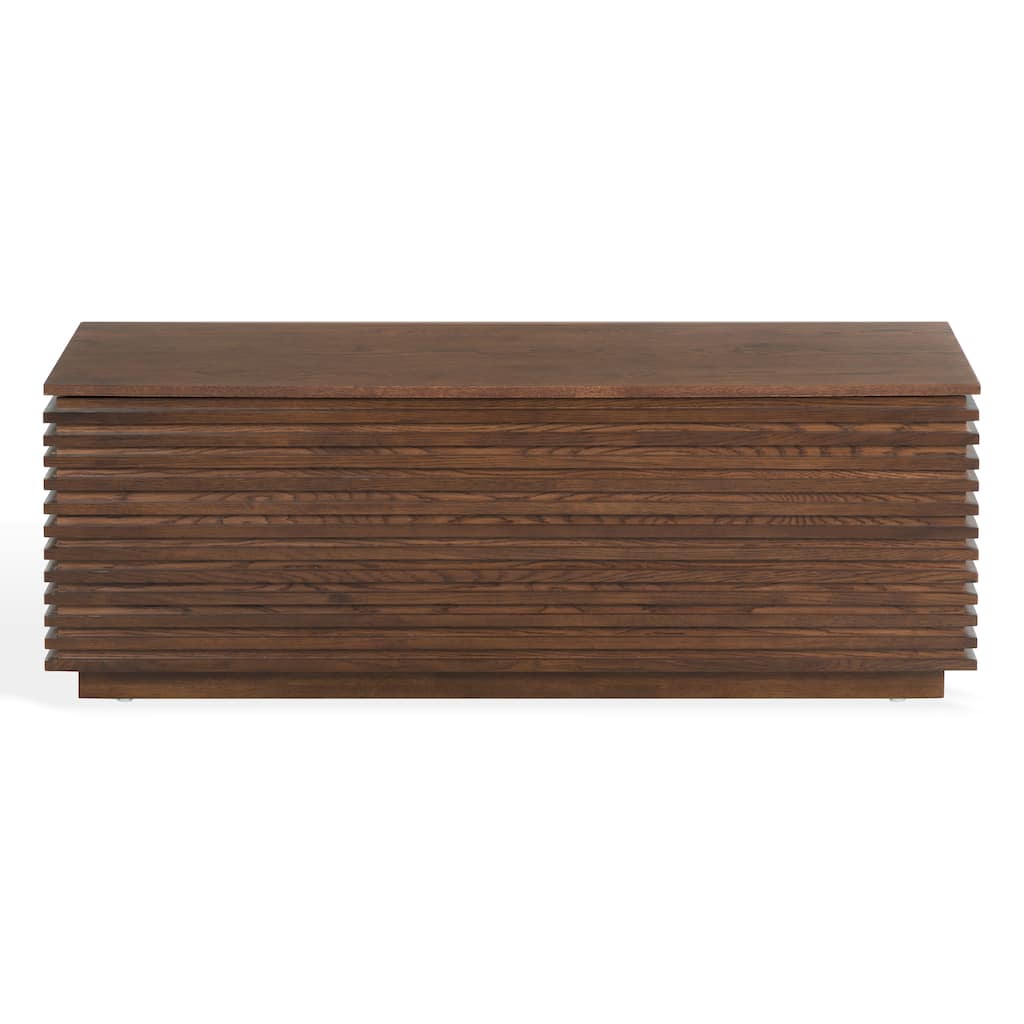 SAFAVIEH Couture Zuzu Wood Storage Bench - 50"W x 18"D x 18"H