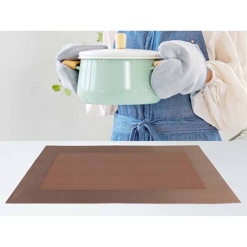 8Pcs Placemats, PVC Placemats for Kitchen Dining Table Decor Washable - 18*12in
