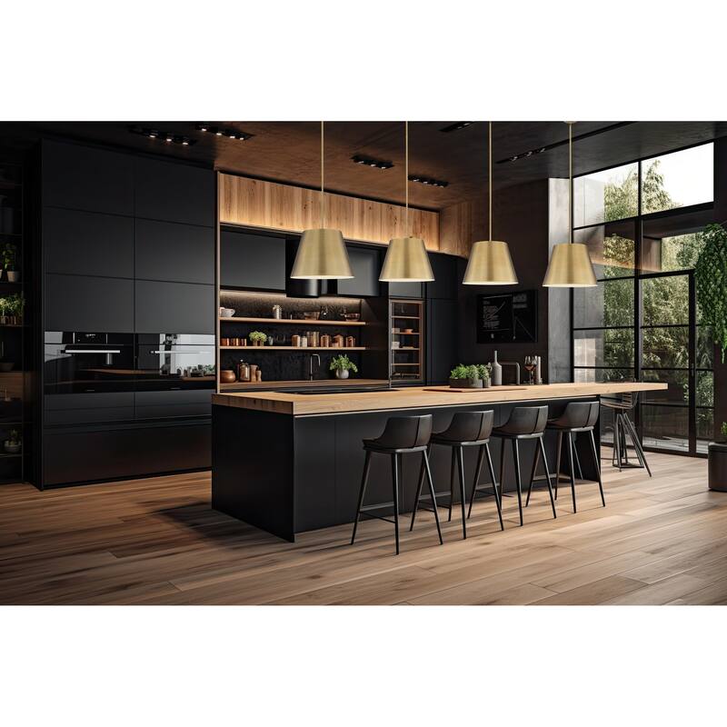 Lilly by Z-Lite 1 Light Pendant in Modern Gold with Modern Gold Steel Shade
