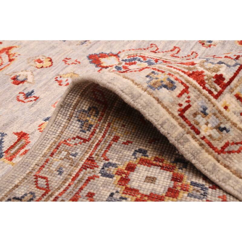 ECARPETGALLERY Hand-knotted Modern Oushak Light Grey Wool Rug - 8'5 x 11'8