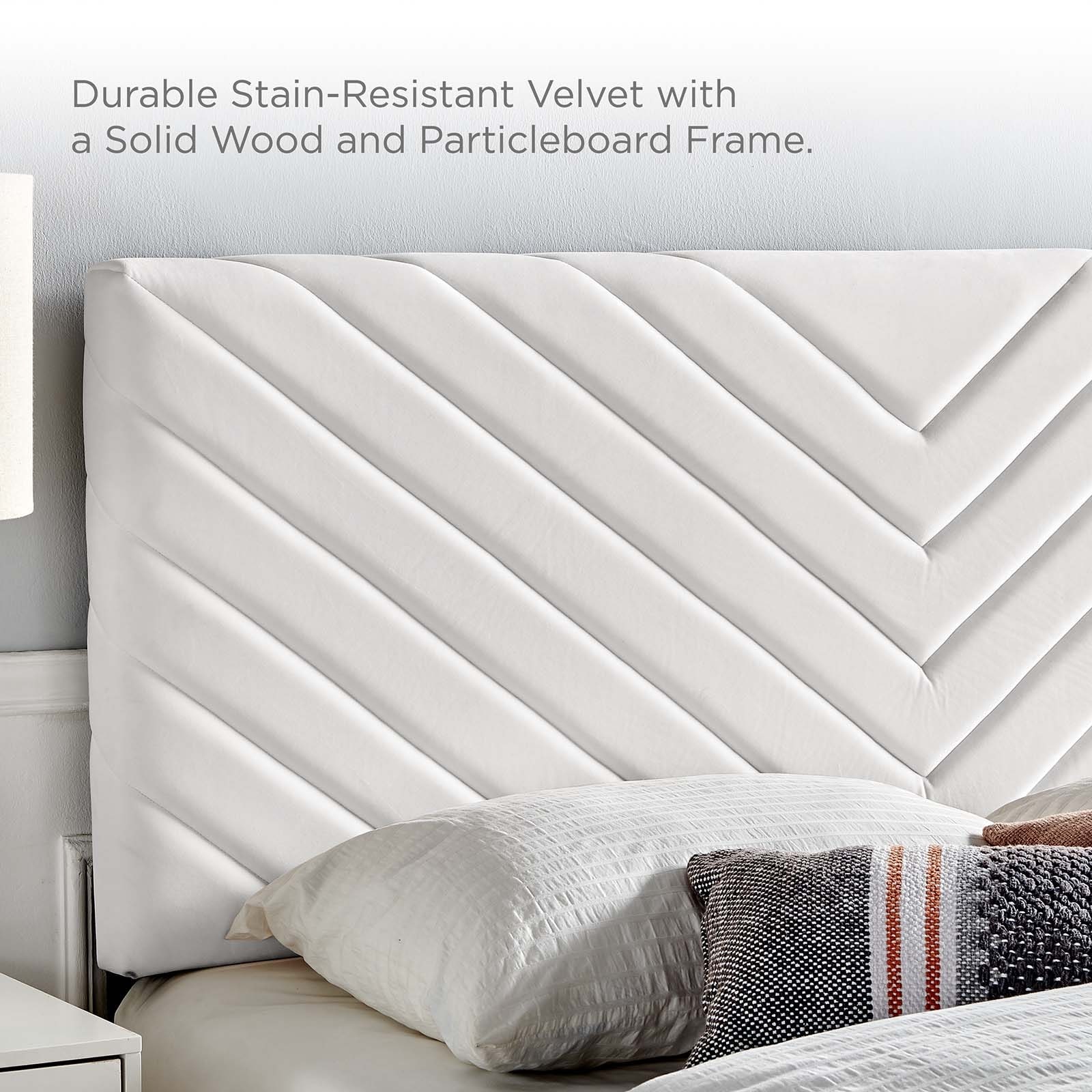 Alyson angular channel tufted performance hot sale velvet