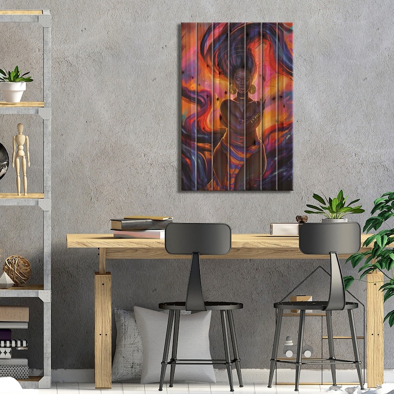 Of Space And Time Print On Wood by Hillary D Wilson - Multi-Color