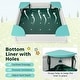 preview thumbnail 2 of 6, 12.5" Kids Sandbox with Cover Large HDPE Pit w/ 4 Corner Seats