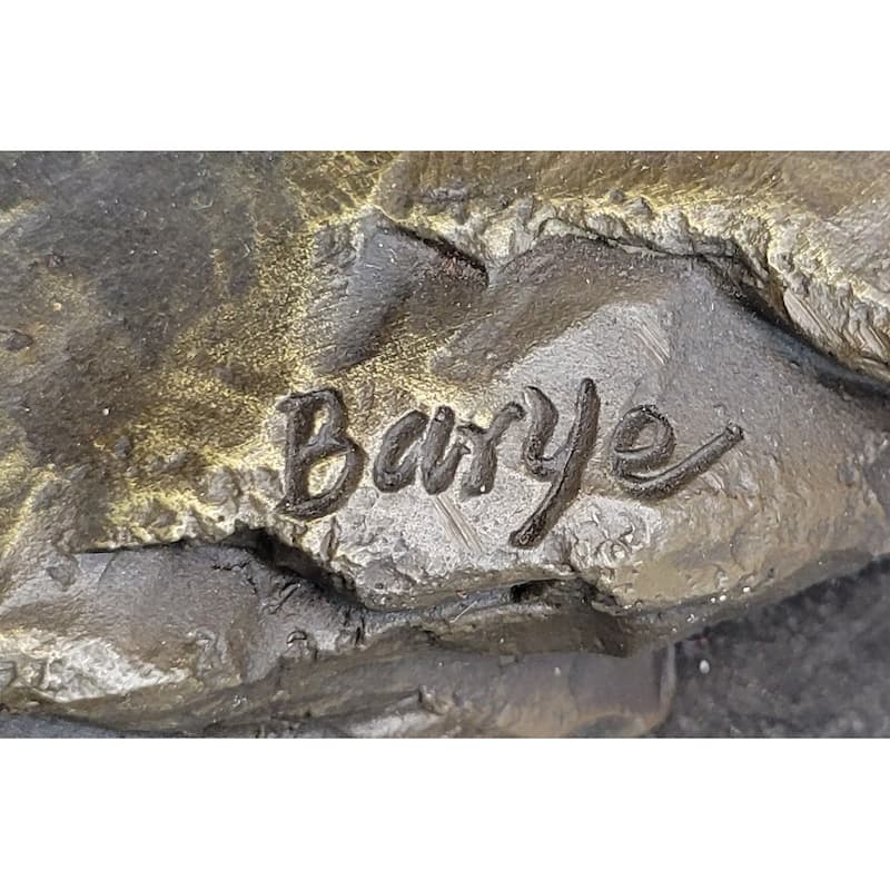 Imitative Wolf Pack 2 Wolves Howling Bronze Statue Sculpture Wildlife Decor Art By Barye