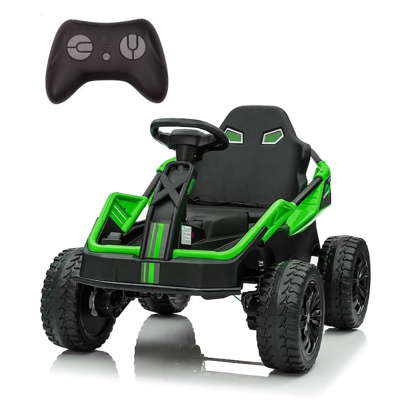 24V Electric Ride-On Toys with Parent Remote for Big Kids Best Gift - Green