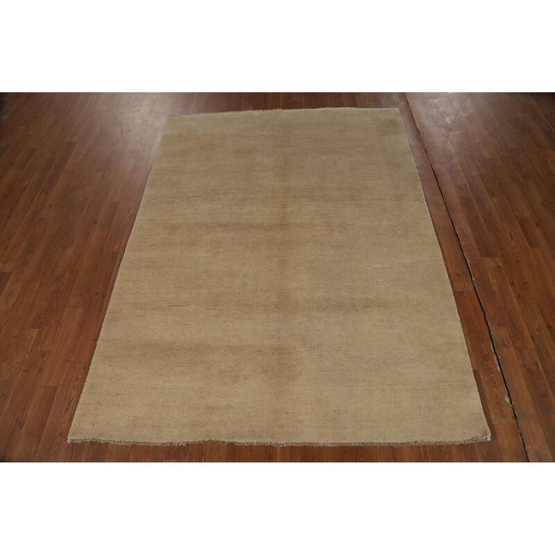 Gabbeh Modern Rug Hand-Knotted Contemporary Wool Carpet - 4'9"x 6'7"