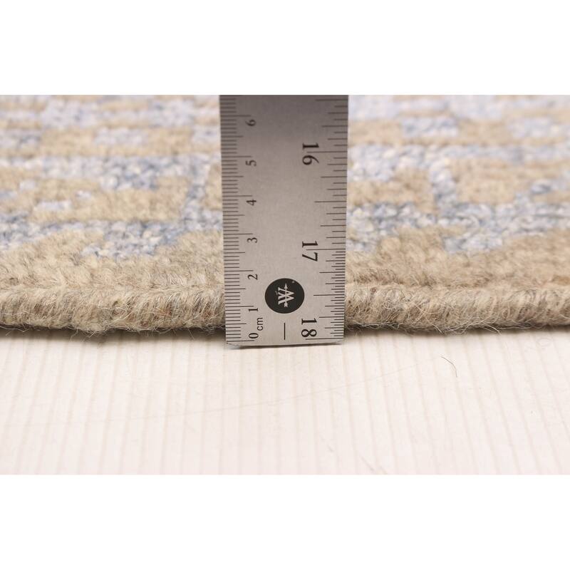 ECARPETGALLERY Hand-knotted Tangier Khaki Silk, Wool Rug - 5'2 x 8'2