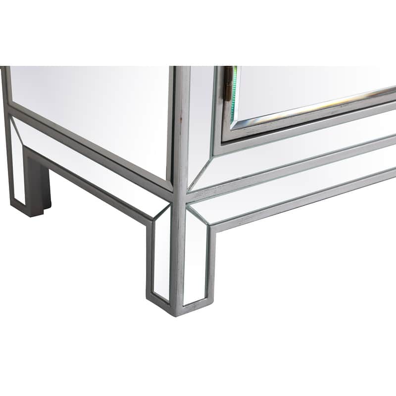 29 in. Antique Mirrored Cabinet