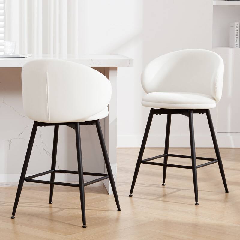 26"/30" Velvet Upholstered Swivel Counter/Bar Stools Set of 2/3