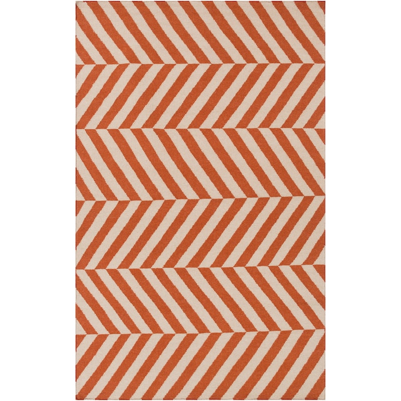 Flatweave Lugano Striped Wool Area Rug