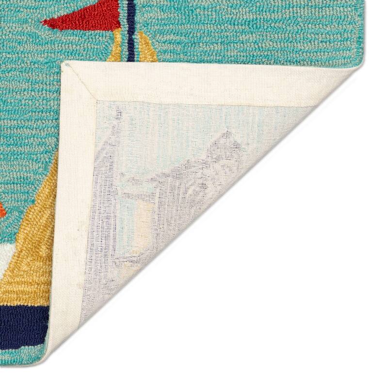 Liora Manne Frontporch Sailing Dog Indoor/Outdoor Rug - 2' x 5'