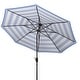 preview thumbnail 23 of 24, SAFAVIEH Iris 9ft Round Outdoor Patio Umbrella - UV Resistant with Auto Crank Tilt