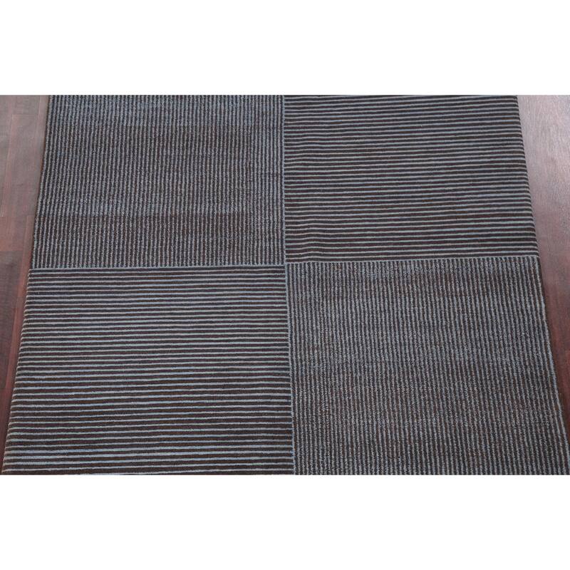 Vegetable Dye Contemporary Nepalese Oriental Area Rug Wool Handmade - 5'3" x 7'11"