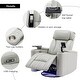 preview thumbnail 33 of 41, PU Leather Power Recline with LED Light Strip, Home Theater Seating