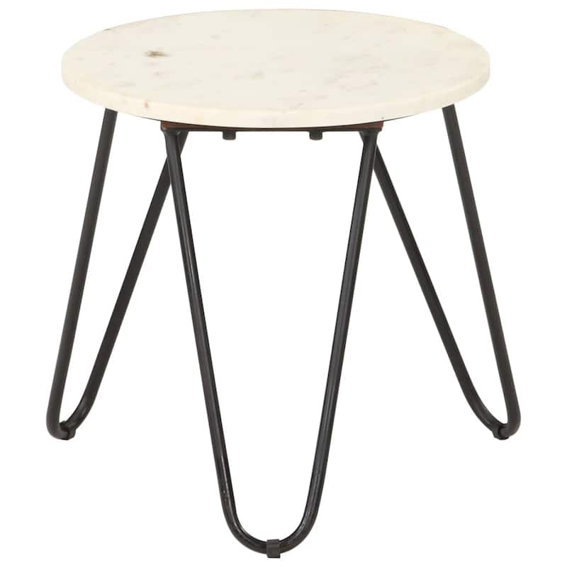 vidaXL Coffee Table End Table Side Sofa Table Real Stone with Marble Texture