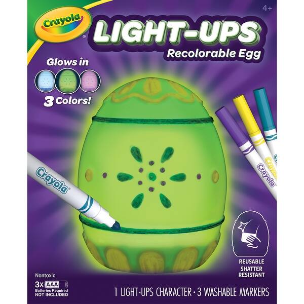 slide 2 of 2, Crayola Light-Ups Recolorable Egg with Markers - Assorted Assorted - Kids