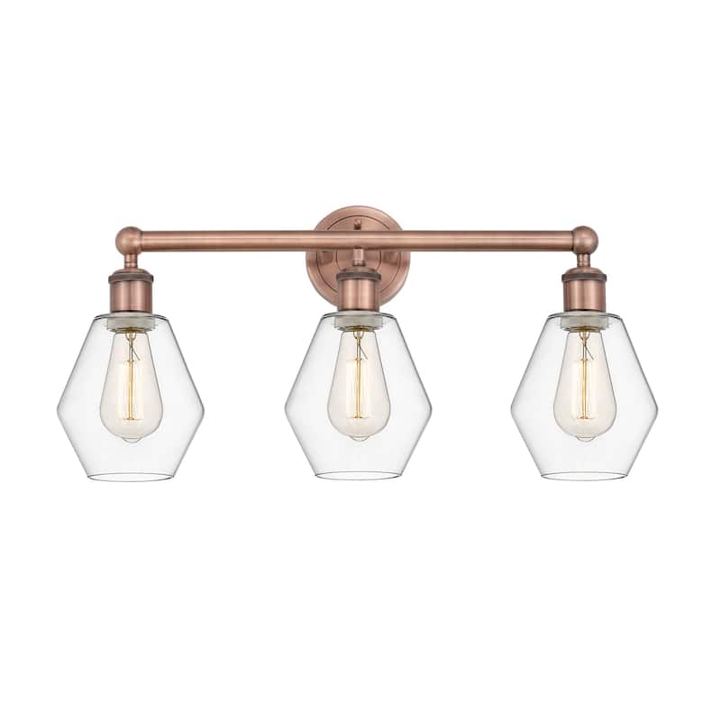 Innovations Lighting 616-3W-12-24 Cindyrella Vanity Cindyrella 3 Light - Antique Copper / Clear