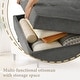preview thumbnail 54 of 83, 31.78" W Oversized Square Upholstered Storage Ottoman with Wooden Tray