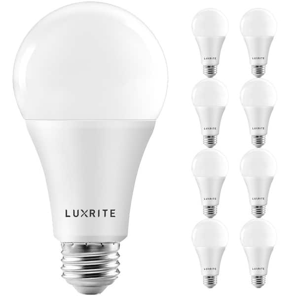 Overgave klei tekort Luxrite A21 LED Bulbs 150 Watt Equivalent, 2550 Lumens, Damp Rated,  Dimmable, Energy Star, E26 Base (8 Pack) - On Sale - Overstock - 31859929