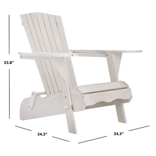 dimension image slide 2 of 3, SAFAVIEH Outdoor Breetel Adirondack Chair (Set of 2)