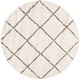 preview thumbnail 41 of 161, SAFAVIEH Hudson Shag Estella Diamond Trellis 2-inch Thick Rug 10' Round - Ivory/Grey
