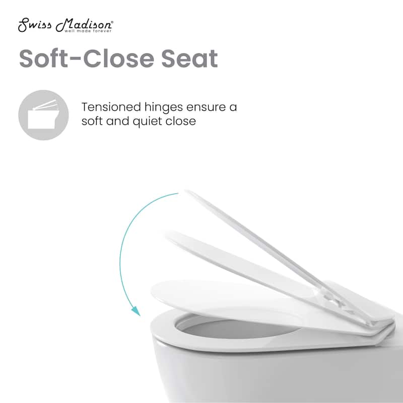 Swiss Madison SM-WT470 Cascade Wall Mounted Elongated Toilet Bowl Only