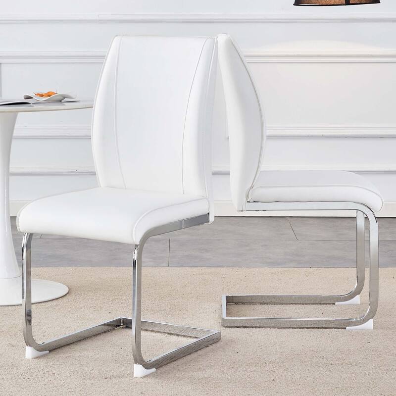 Set of 2 PU Material High Resilience Dining Chair